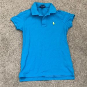 Ralph Lauren Turquoise Blue Skinny Polo small
